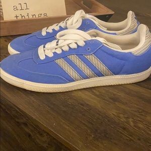 Blue pair of adidas